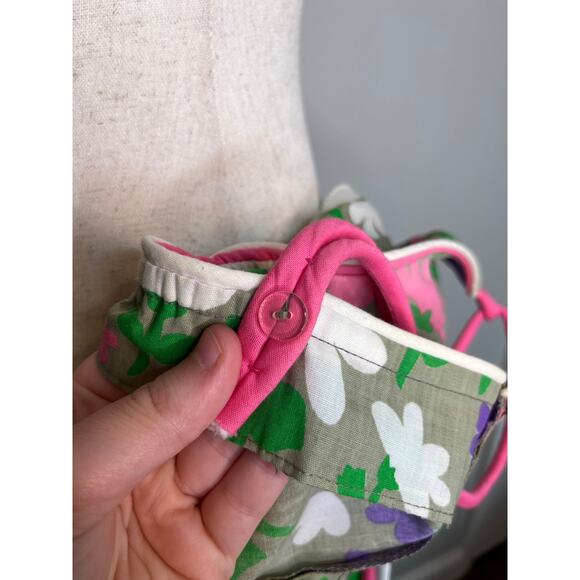 1960s Rainbow Pink Purple Blue Floral Groovy Maximalist Mod Tea Party Dress M - Picture 9 of 10